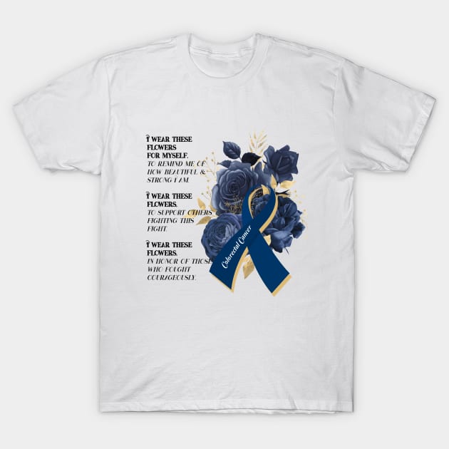 Colorectal Cancer Support - Colon Cancer T-Shirt by allthumbs